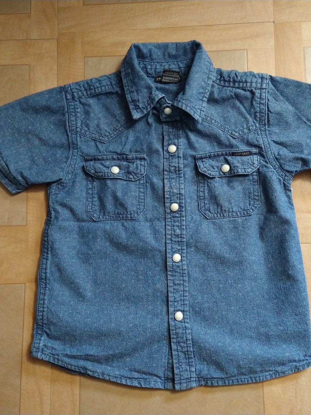 Lucky Brand Girl's Denim Pearl Snap Button-Down Jean Shirt - 4T